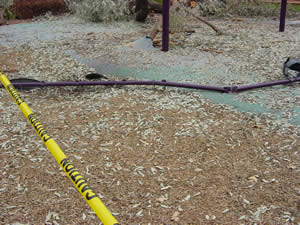 destroyed swing set destroyed swing set