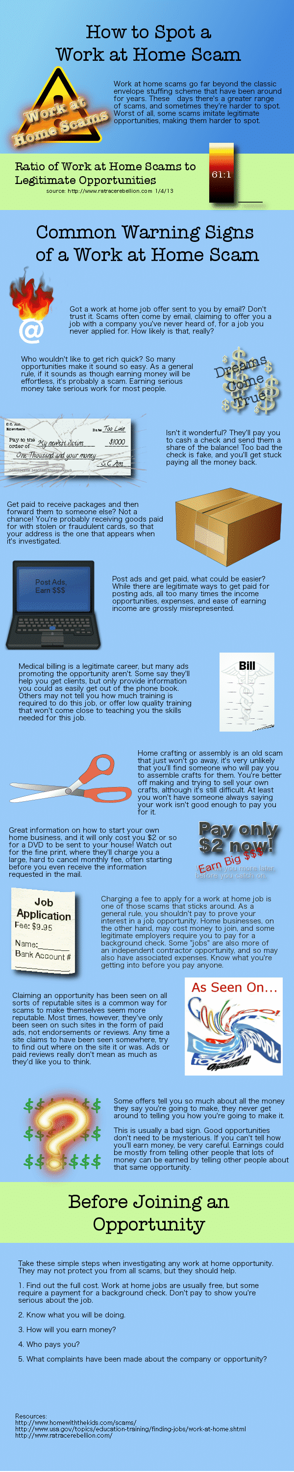 How to Spot a Work at Home Scam