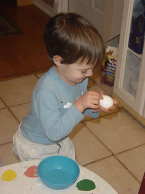 peeling an egg