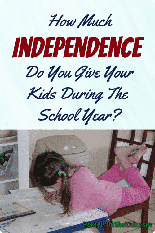 How Much Independence Do You Give Your Kids During The School Year?